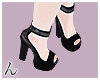 . black strap heels .