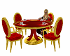 Red N Gold table set
