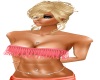 Peach fringe bikini top