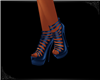 high heeled shoes blue