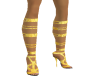 Yellow,open,high boots