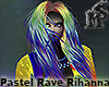 Pastel Rave Hair Rihanna