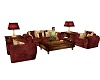 BURGANDY LIVINGROOM SET