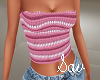 Tube Top-Pink/White