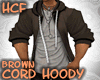 HCF Brown Cord Hoody