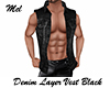 Denim Layer Vest Black