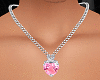 Silver necklaces Pink