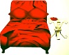 cherry red couple chair
