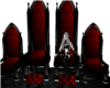 Black and red thrones