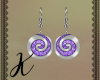 Kira Earrings Silv Purpl
