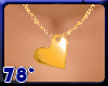 gold heart necklaces w