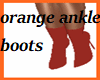 dark orange ankle boots