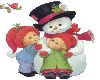 Children & snowman