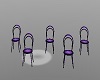 purple dance chairs