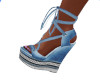 Blue Jean Wedge Sandals