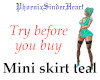 Mini skirt teal RLL