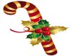 Candy Cane &  Gold bow 