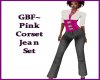 GBF~Pink Corset Jean Set