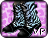 [VP] Biker Boots Zebra
