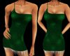 CA Green C Fringe Dress
