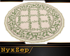 ! GREEN CREAN CIRCLE RUG