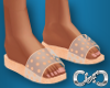 Peach dots slippers