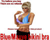 Blue/Mauve bikini bra
