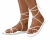 WHITE LACED SANDALS