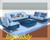 Cool Blue 12 Pose Couch