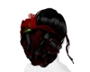 Black/ Red Rose Updo