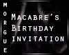 Macabres Birthday Invite