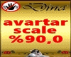 (L) Avatar scale % 90,0