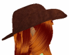 cowboy hat with red hair