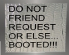 DO NOT FRIEND SIGN