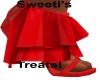 red ruffle shoe