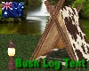 Aussie bush log tent