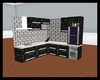 black and cream kitchen