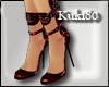 [K80] Red leather heels