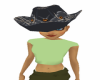 Black/Grey Cowgirl Hat
