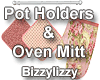 Pot Holders w Oven Mitt
