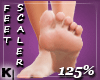 K| 125% Feet Scaler F