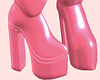Latex Pink Puffy Boots 