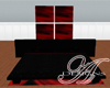 {A07} Red and Black Bed