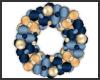 Blue/Gold Bauble Wreath