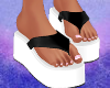 Platform Flip Flops W/B