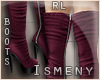 [Is] Suede Wine Boots RL