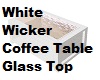 White Wicker Coffee Tabl