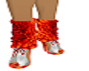 flower orange heel/sock