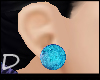 {D} Stud earrings lt blu