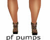 pf black and gold pumps